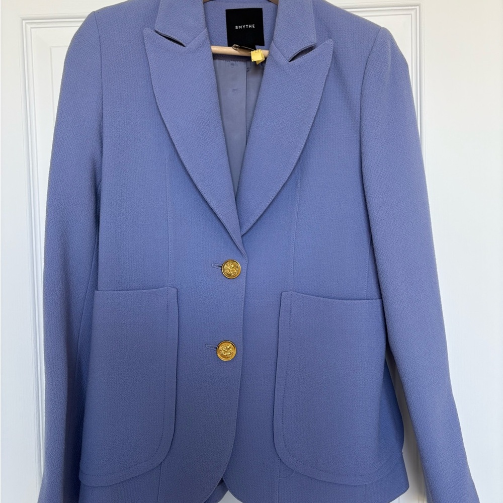 Smythe Women's Portrait Lavender Blazer with Gold Buttons